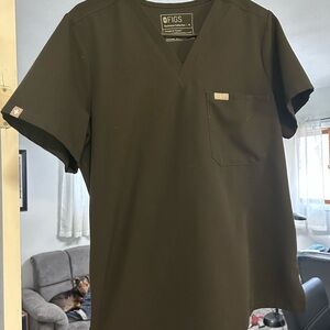 Figs Technical Collection Black Scrub Top